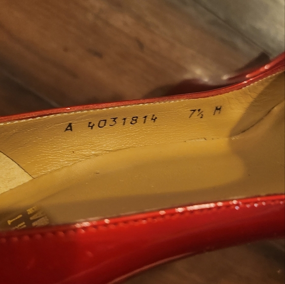 Stuart Weitzman Red peep open toe heels 7.5 - Picture 8 of 8